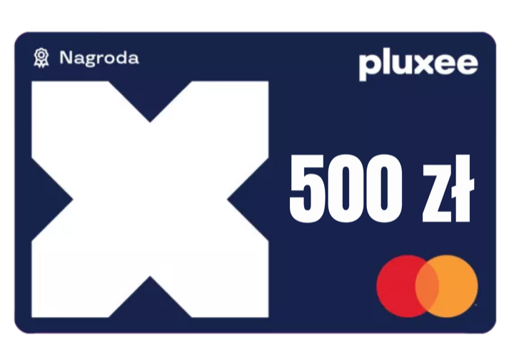 Karta podarunkowa Pluxee o wartości 500 zł