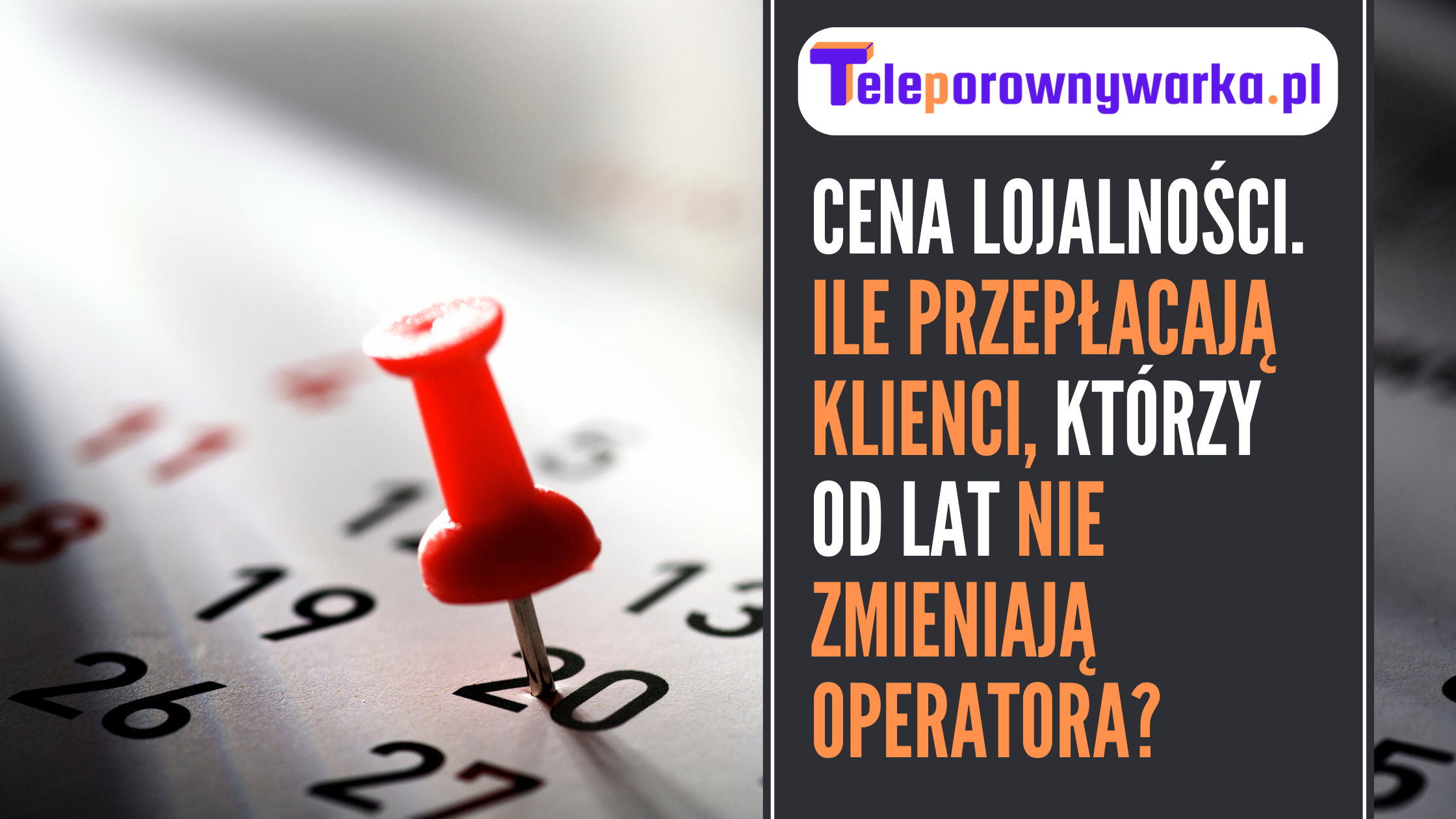 Graficzne przedstawienie tekstu ,,Cena lojalności. Ile przepłacają klienci, którzy od lat nie zmieniają operatora?''