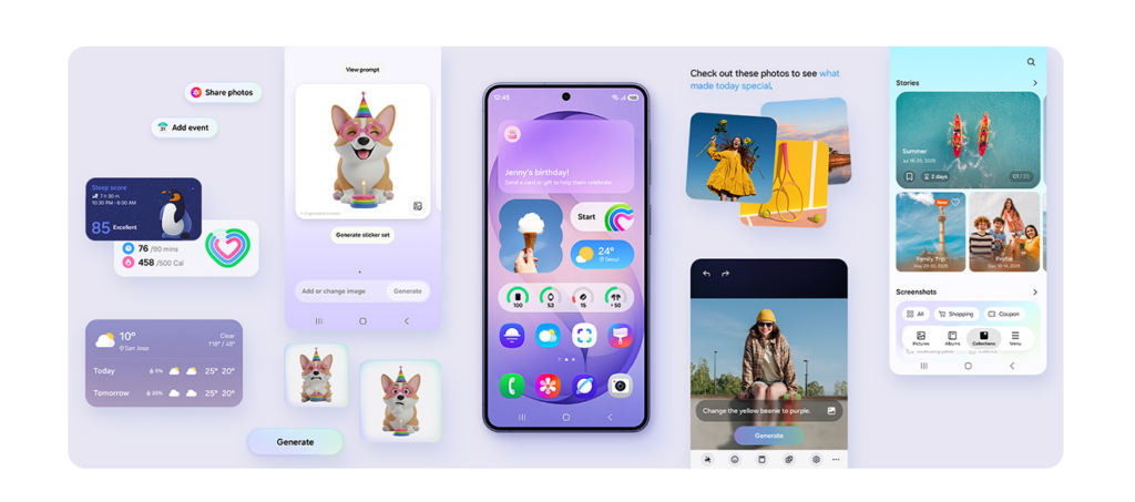 ilustracja funkcjonalności
najnowszego samsunga