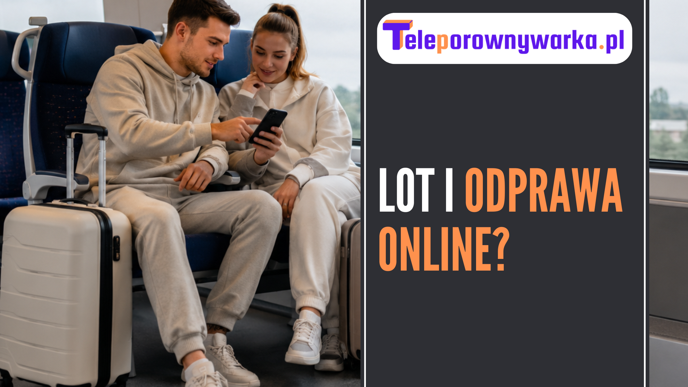lot i odprawa online ilustracja tekstu
