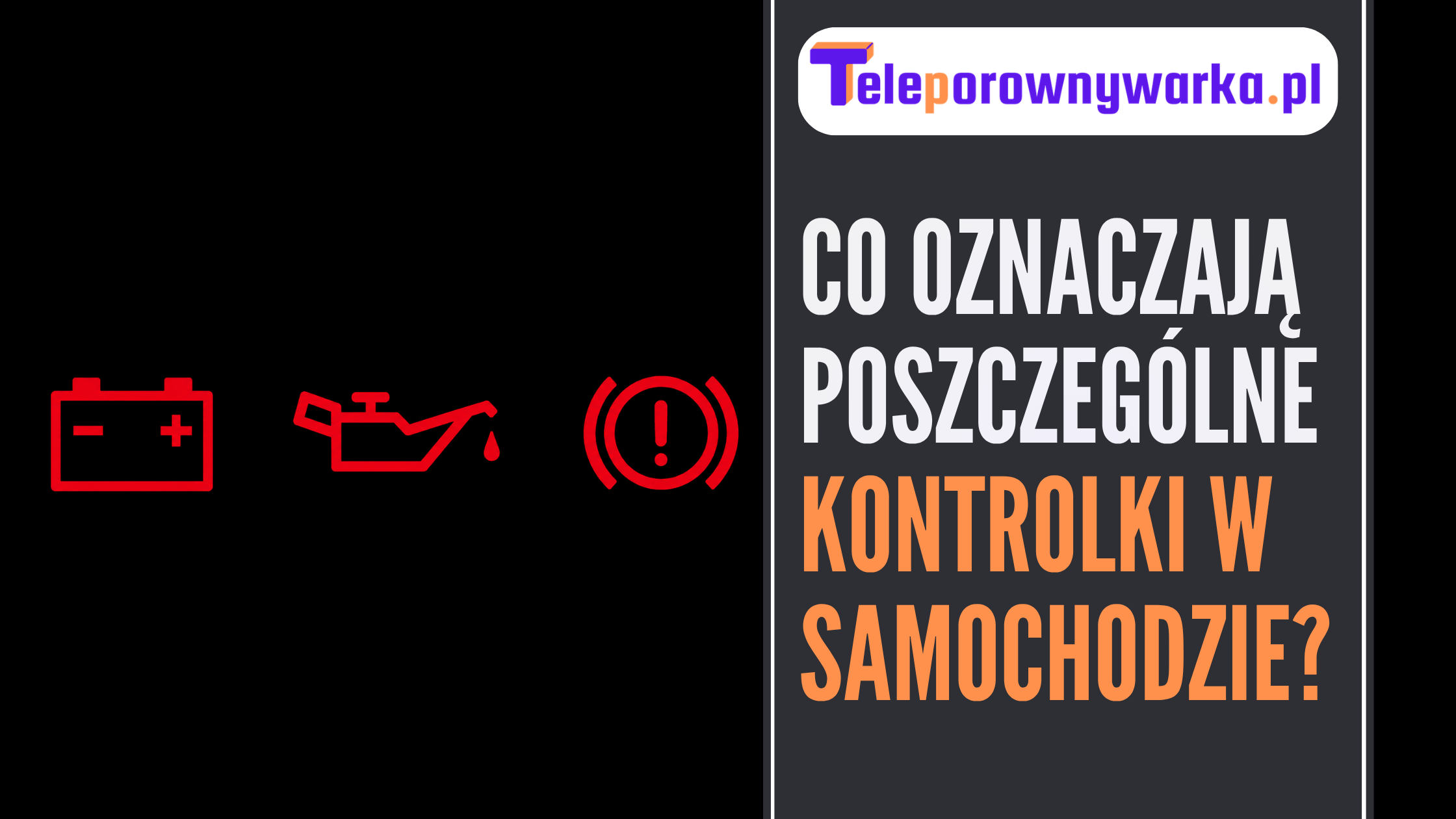 Ilustracja tekstu - kontrolki w samochodzie