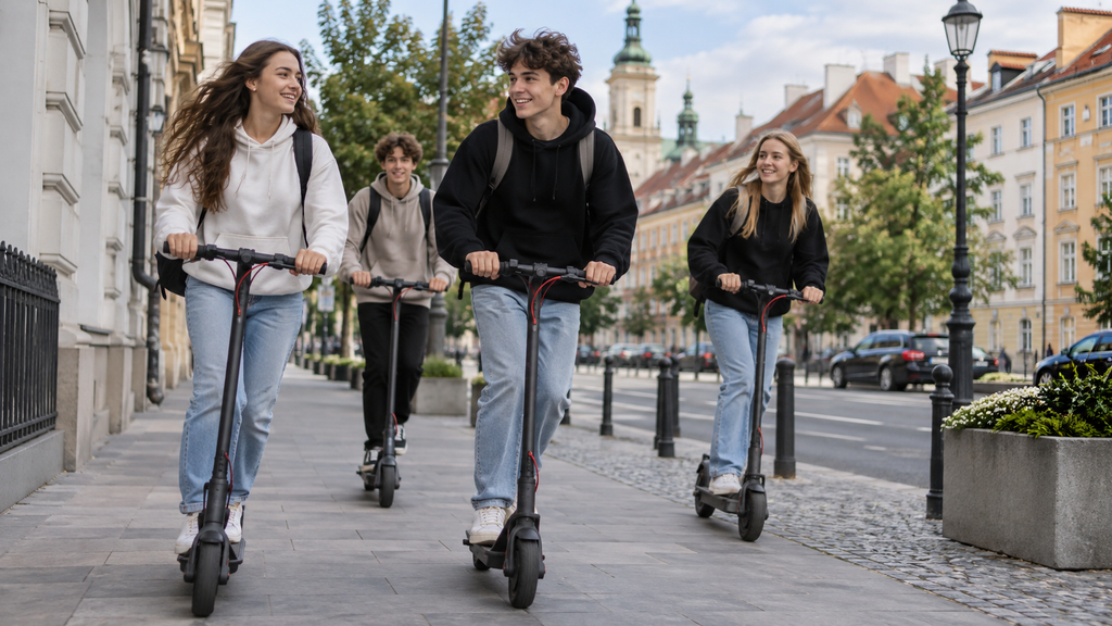 hulajnoga elektryczna - wizualizacja jazdy